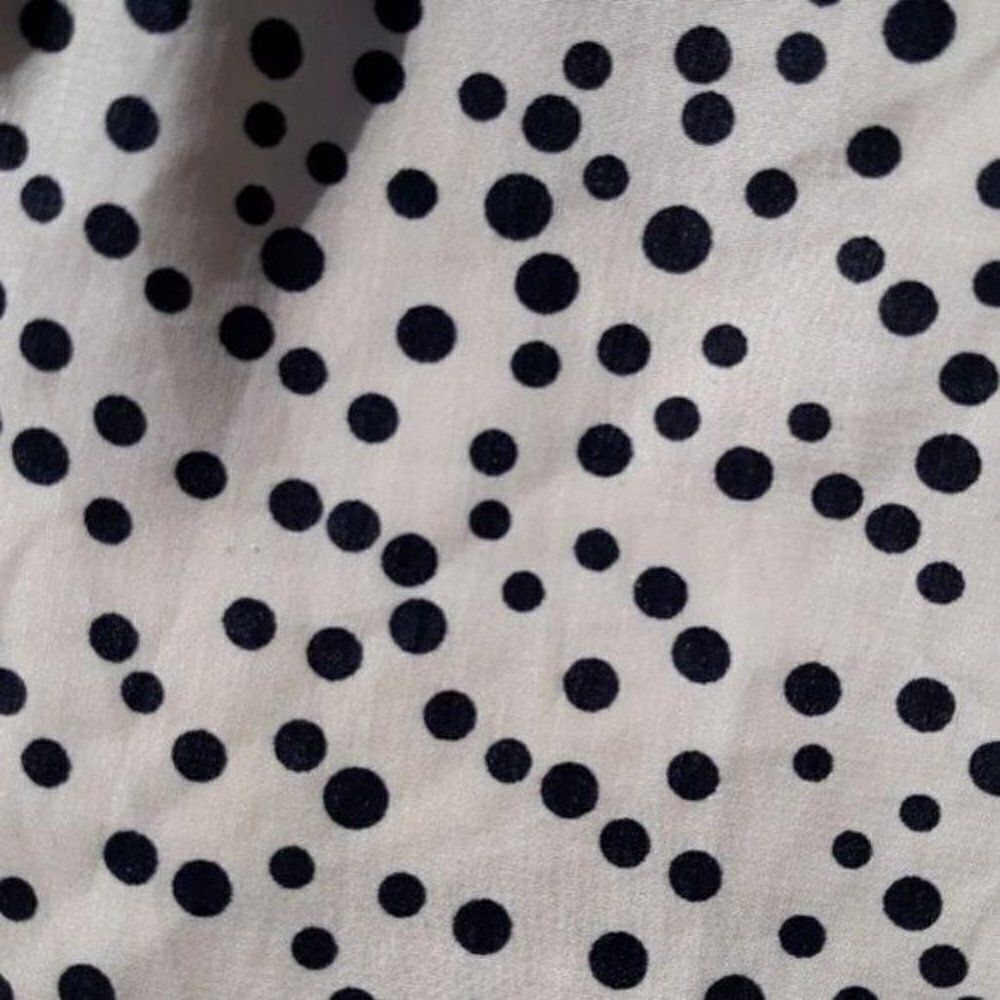 Charlotte Russe Dress Womens M Rockabilly Pinup Polka Dot Sleeveless Mini Cream - Picture 4 of 8